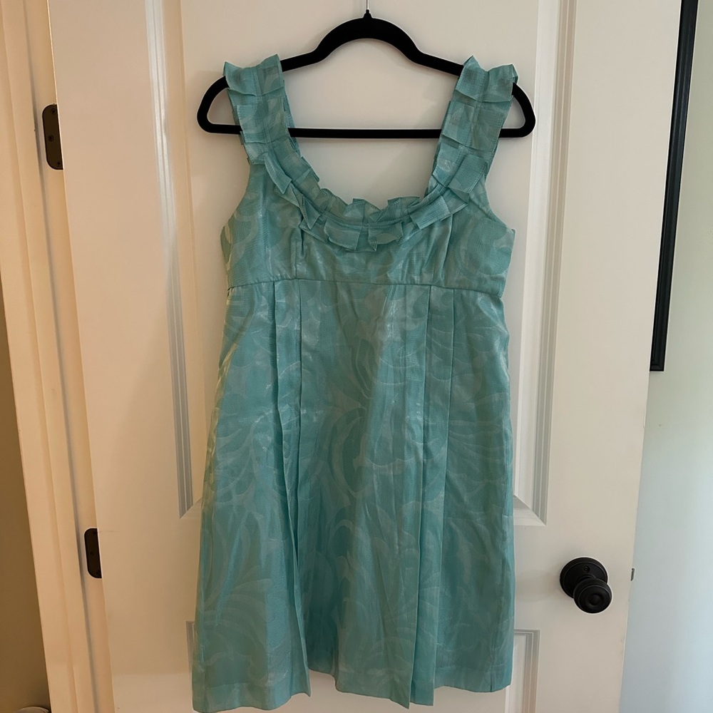 Milly Aqua Blue Midi Dress